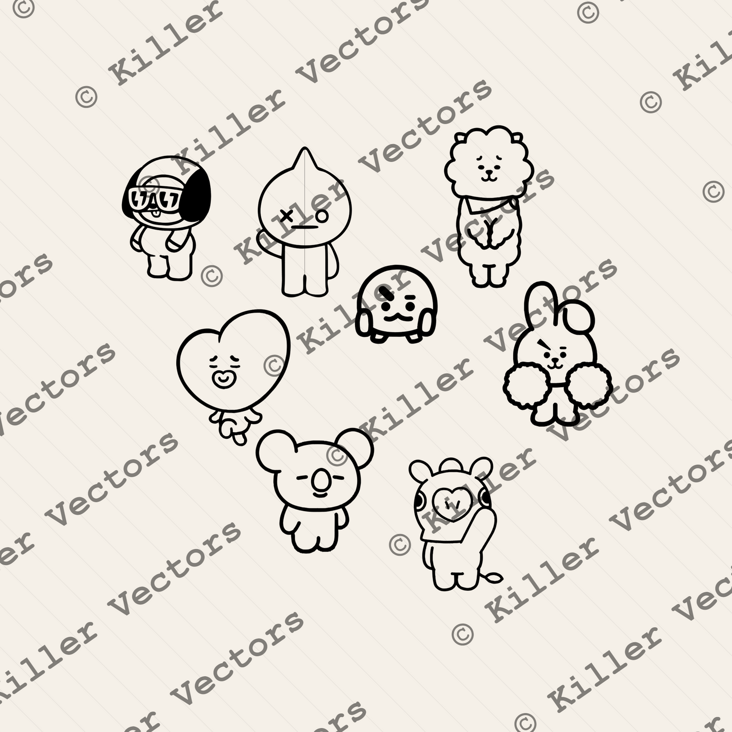 bt21 outline
